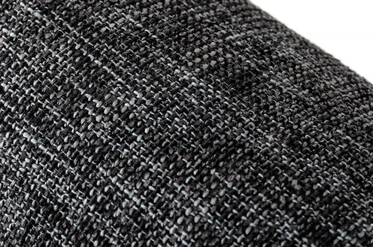 Loveseat compacto de tela gris y chapa de nogal de 44"