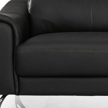 Urban Black Leather Adjustable Headrest Sofa 80