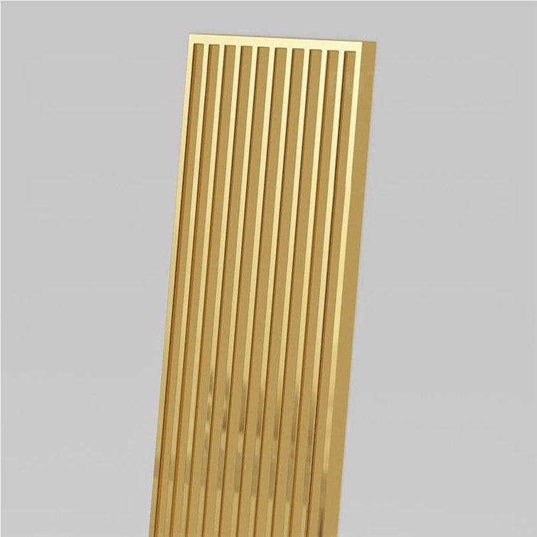 Gold and Black Faux Leather High Back Dining Chair