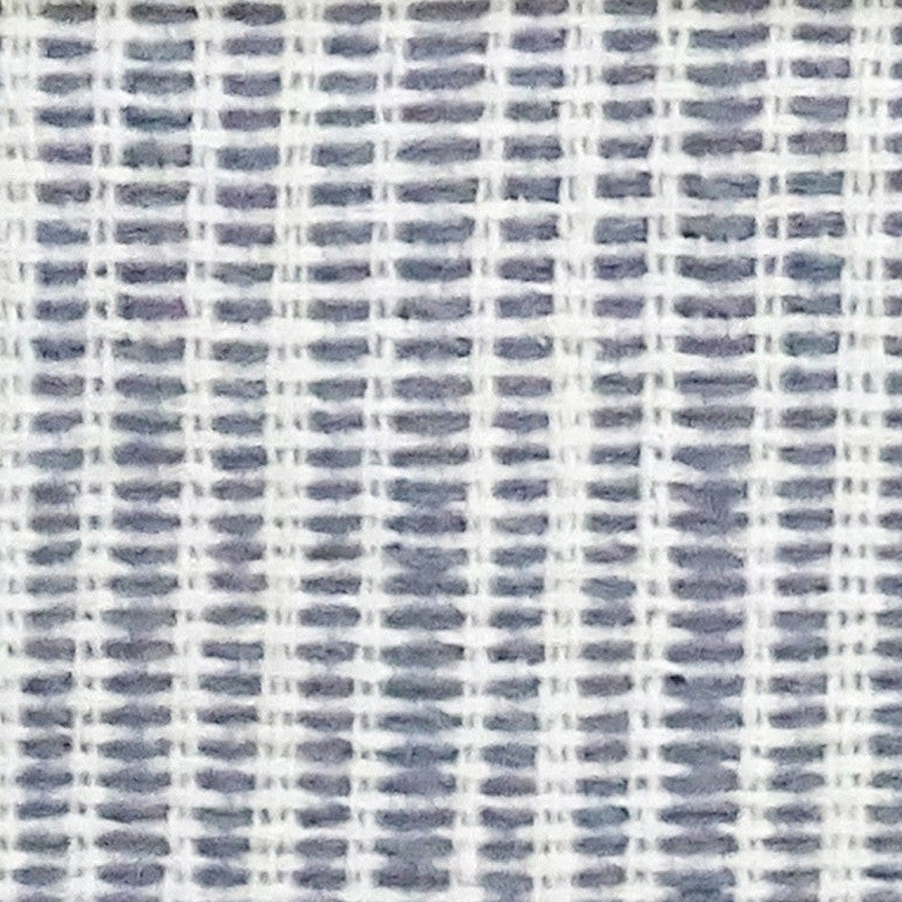 22" X 22" Blue And Peach Trellis Zippered Cotton Blend Throw Pillow With Embroidery