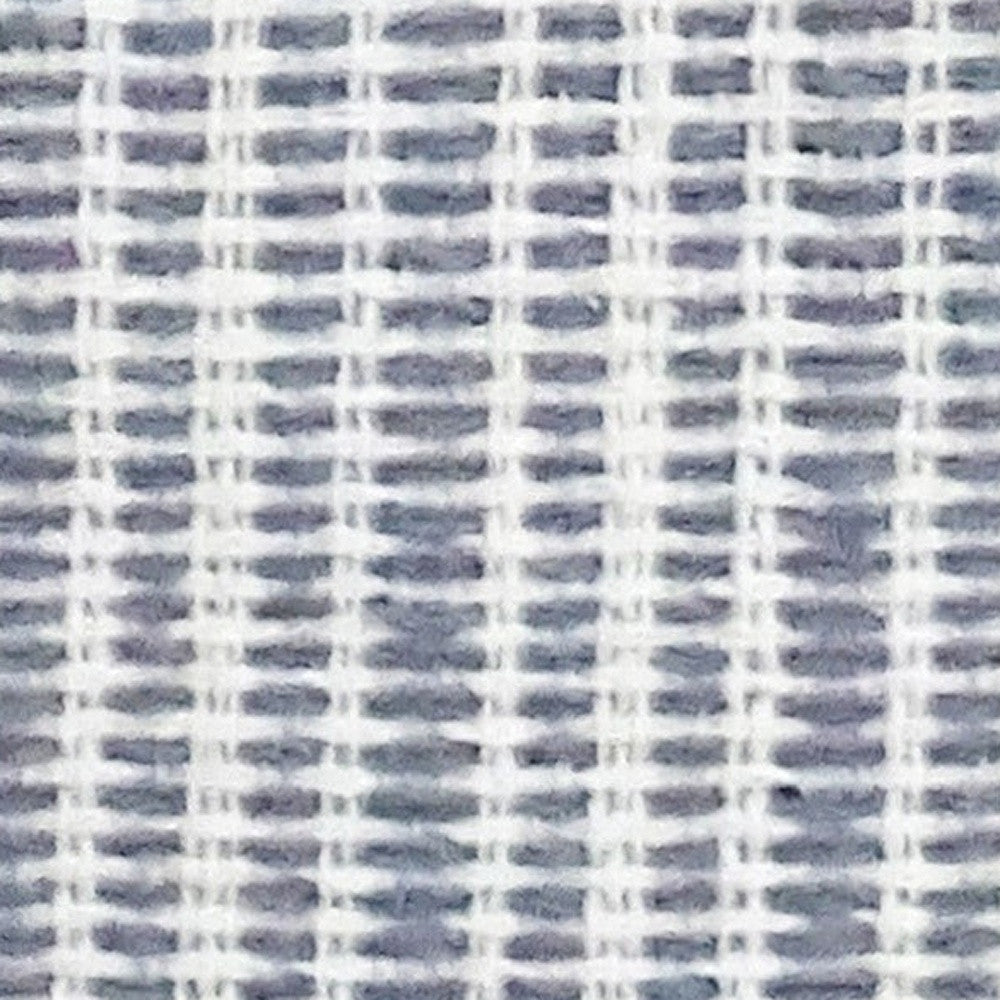 22" X 22" Blue And Peach Trellis Zippered Cotton Blend Throw Pillow With Embroidery