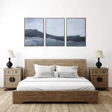 Abstract Mountains Gold Floater Frame Painting Wall Art Set of Three