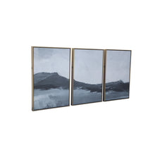 Abstract Mountains Gold Floater Frame Painting Wall Art Set of Three