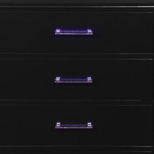 Black Solid Wood Five Drawer Chest with LED Lights 16