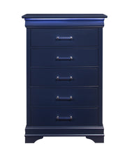 Blue Solid Wood Five Drawer Chest with LED Lighting 16