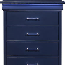 Blue Solid Wood Five Drawer Chest with LED Lighting 16