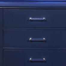 Blue Solid Wood Five Drawer Chest with LED Lighting 16