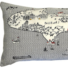 45 英寸白色密歇根日光天際線腰枕裝飾枕頭