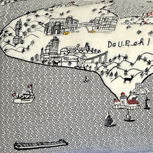 45 英寸白色密歇根日光天際線腰枕裝飾枕頭