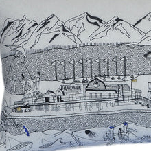 Cojín decorativo lumbar Homer Spit Daylight Skyline blanco de 24