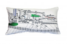 24 英寸白色列剋星敦日光天際線腰枕裝飾枕頭