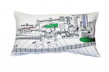 24 英寸白色列剋星敦日光天際線腰枕裝飾枕頭