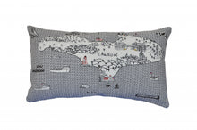 24 英寸白色密歇根上半島日光天際線腰枕裝飾枕頭