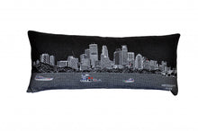 Black Minneapolis Nighttime Skyline Lumbar Decorative Pillow 35
