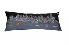Black and White NYC Night time Skyline Standard Lumbar Decorative Pillow 35