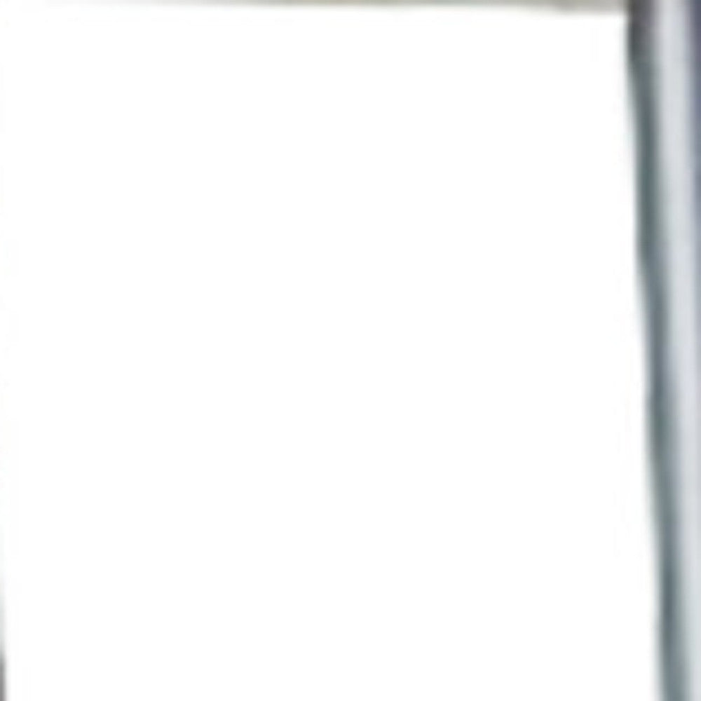 58" Whitewash Solid Wood and Gray Iron Five Tier Oval Bookcase