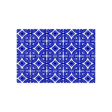 2' X 3' Cobalt Blue And White Geometric Tufted Washable Non Skid Area Rug