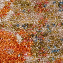 8' X 10' Gray And Ivory Abstract Power Loom Distressed Stain Resistant Area Rug