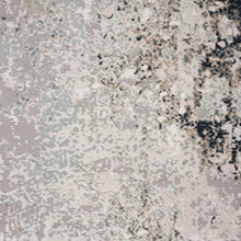 2' X 3' Gray Cream And Taupe Abstract Distressed Stain Resistant Area Rug