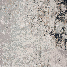 9 X 12' Gray Cream And Taupe Abstract Stain Resistant Area Rug