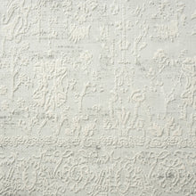 5' X 8' Ivory And Gray Floral Power Loom Distressed Stain Resistant Area Rug