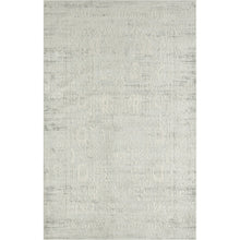 9' X 12' Ivory And Gray Floral Power Loom Distressed Stain Resistant Area Rug