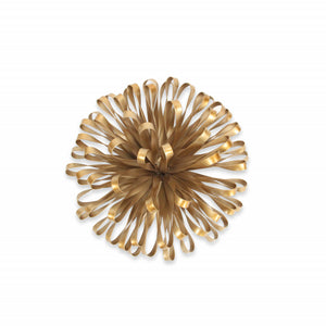 4" Gold Metal Abstract Bloom Painted Sculpture