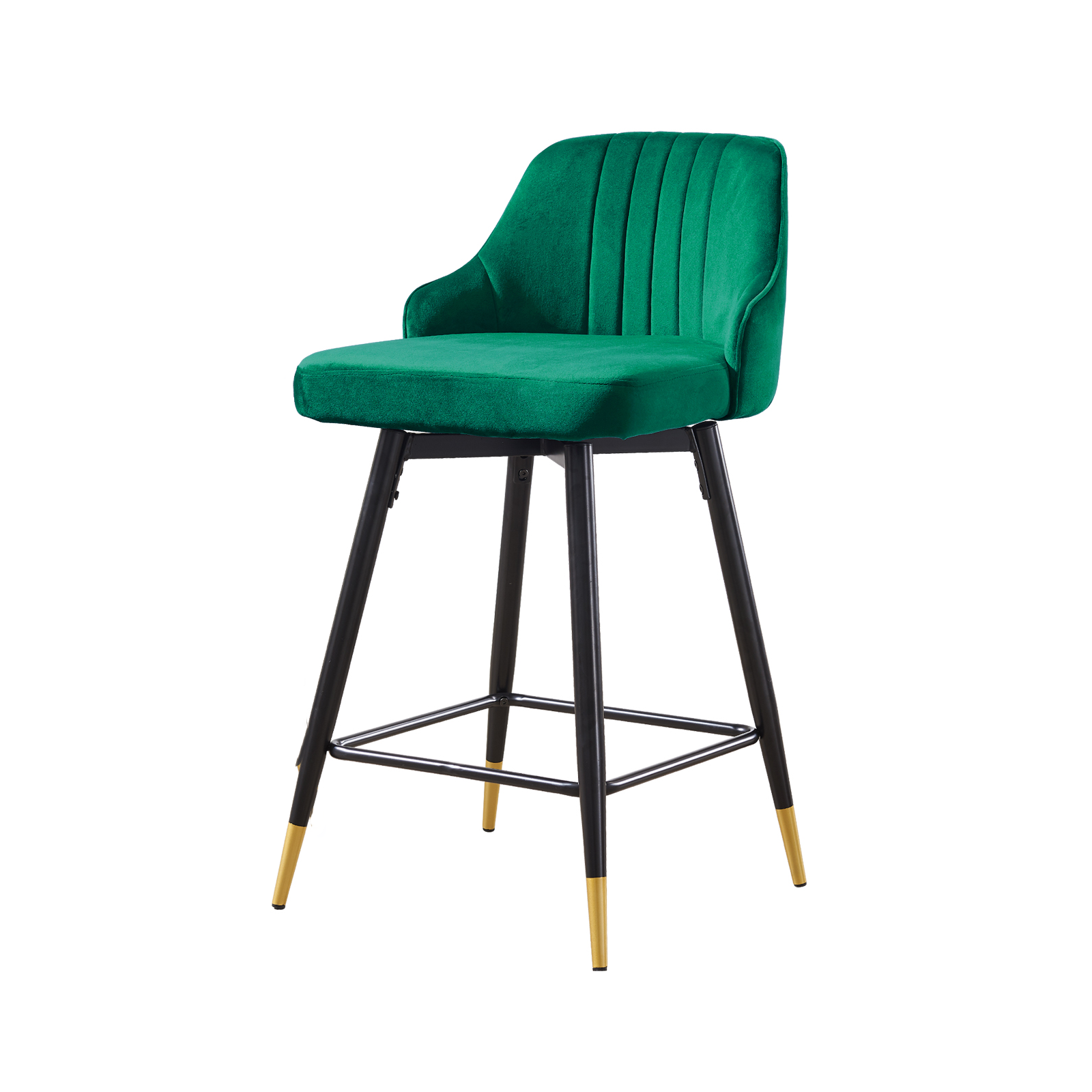 Juego de dos sillas altas de 35" en verde y negro