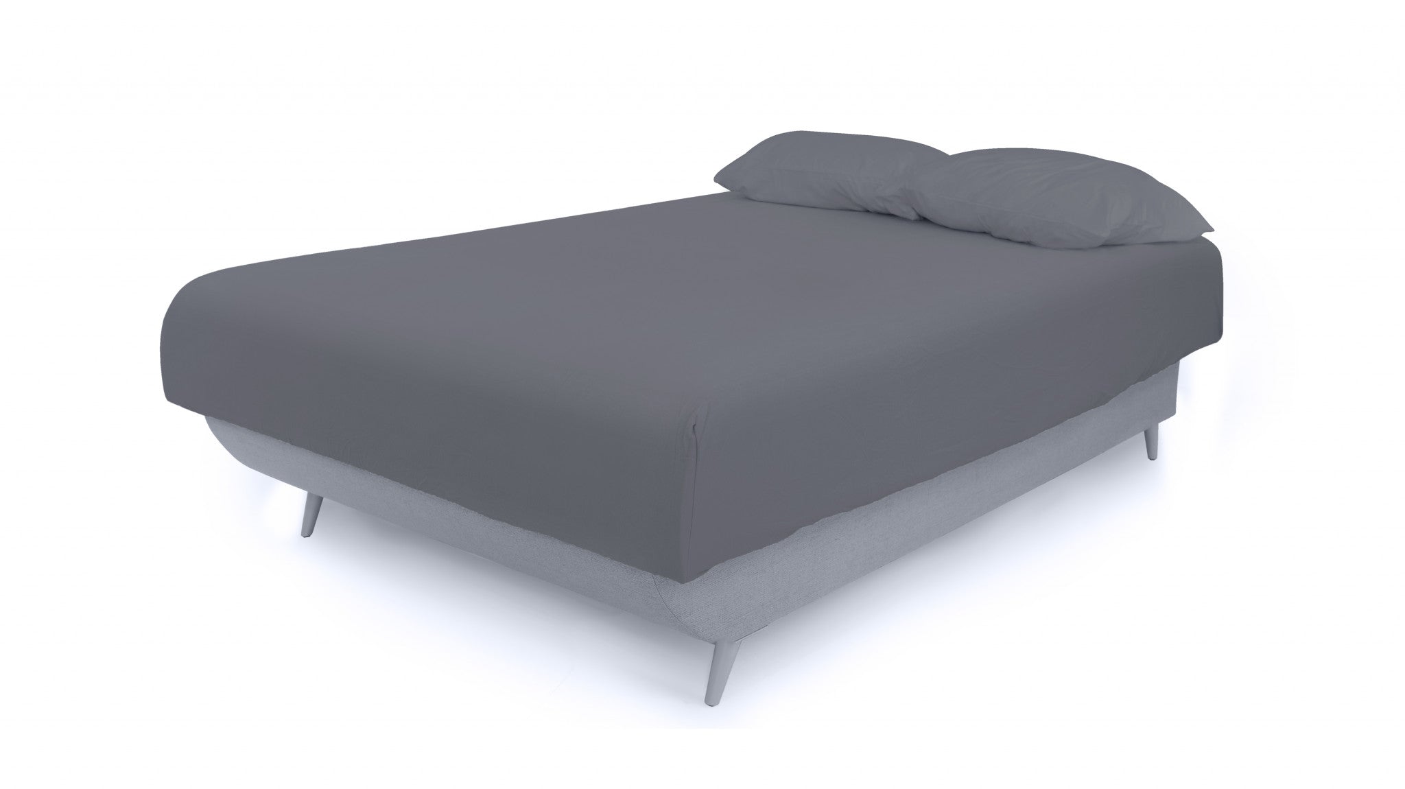 Full Adjustable Light Gray Upholstered 100% PolyesterNo Bed With Mattress
