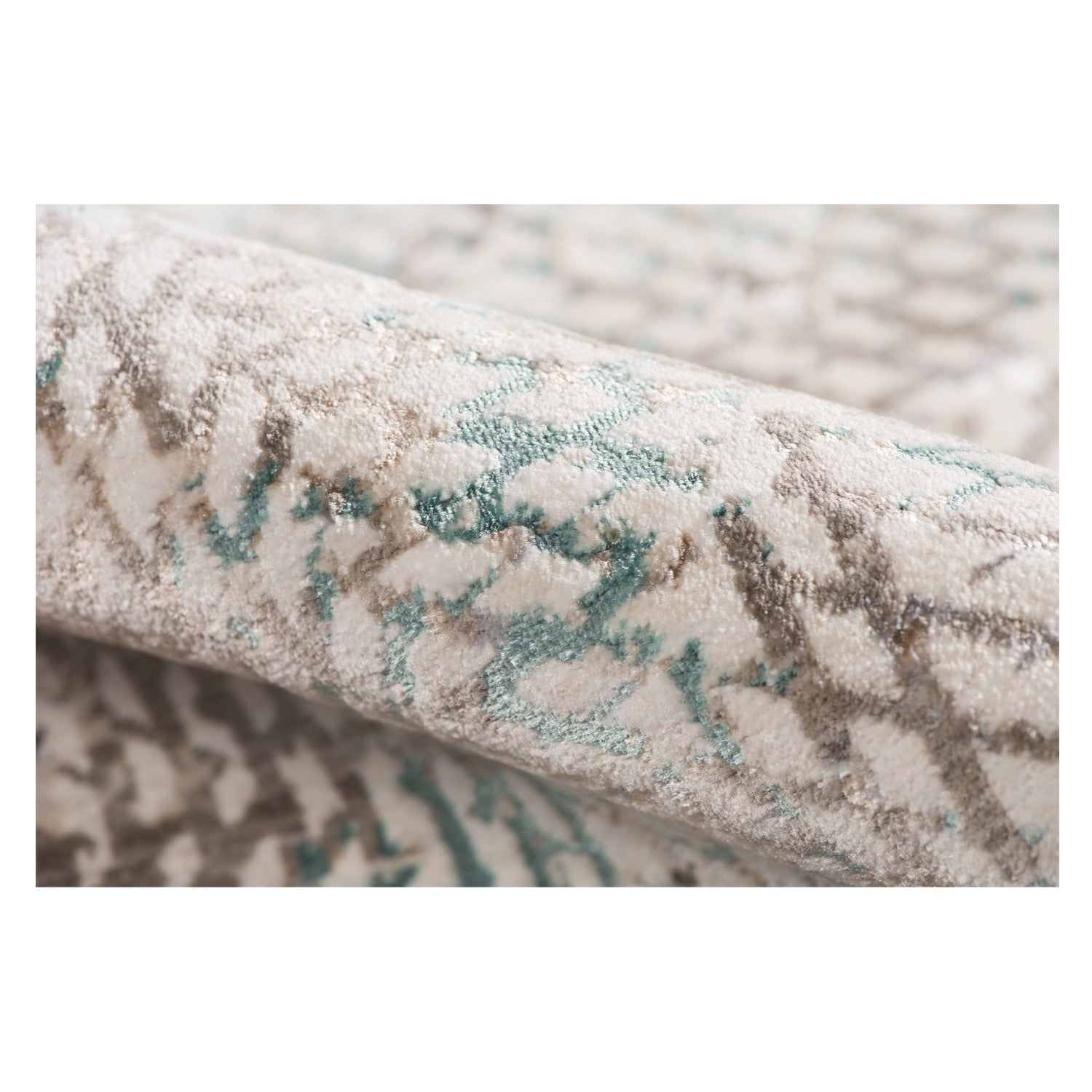 10' X 14' Gray White And Brown Geometric Stain Resistant Area Rug