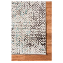 10' X 14' Gray White And Brown Geometric Stain Resistant Area Rug