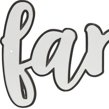 White And Black Metal Family Wall Decor