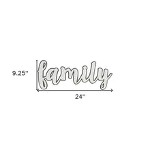 White And Black Metal Family Wall Decor