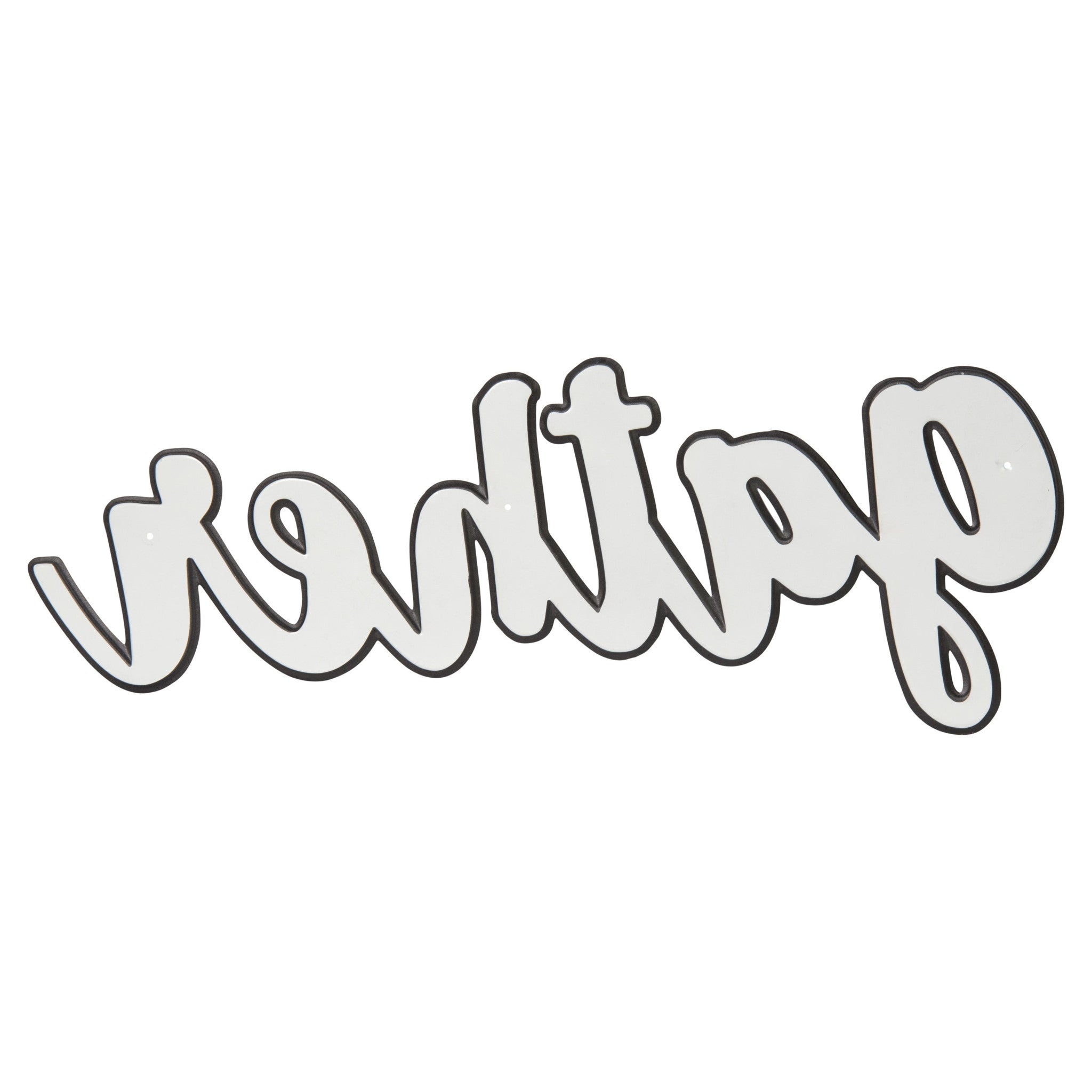 White And Black Metal Gather Wall Decor