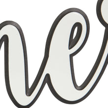 Set Of Two White And Black Metal His and Hers Wall Decor