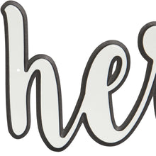 Set Of Two White And Black Metal His and Hers Wall Decor