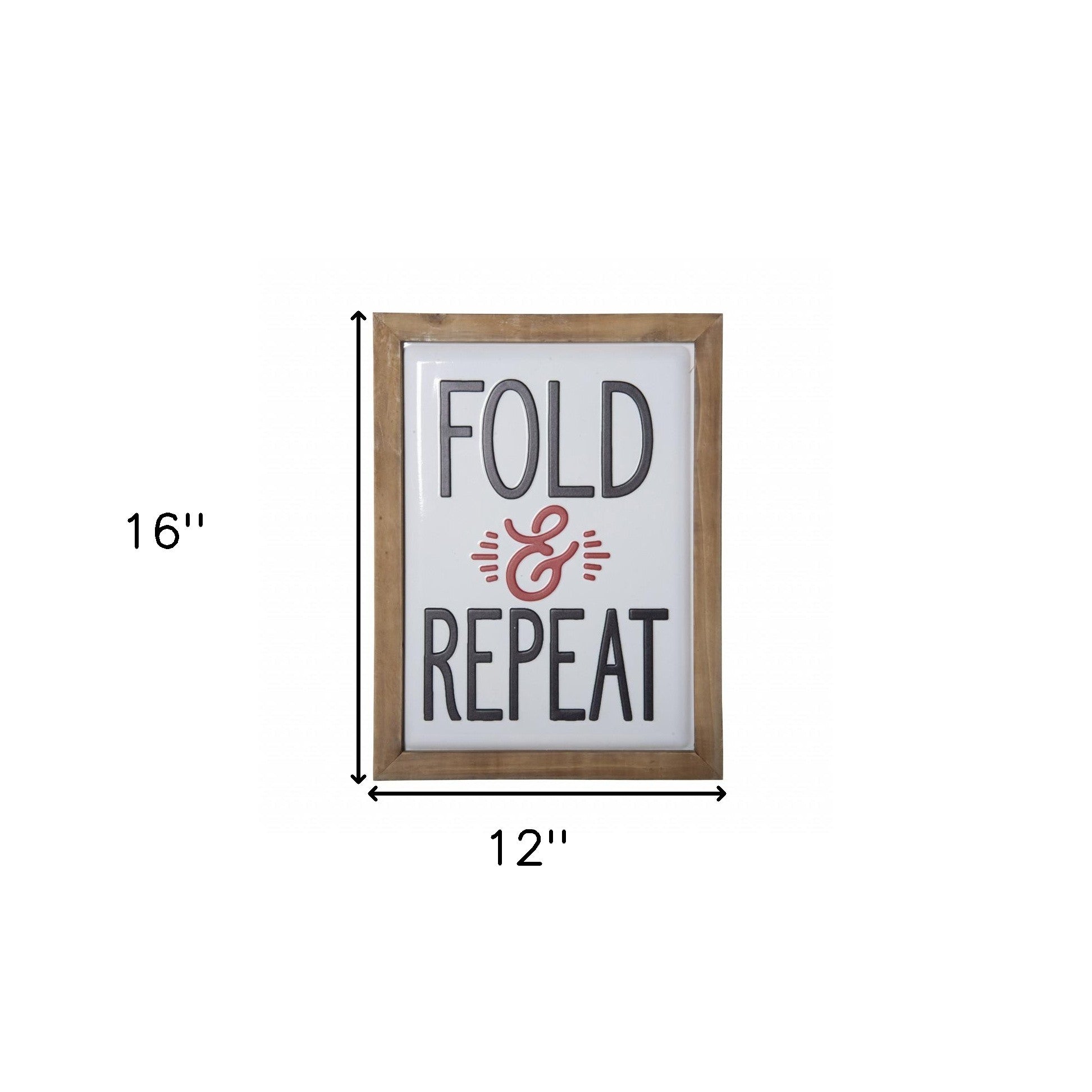 Black and White Metal Fold and Repeat Laundry Room Wall Decor