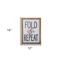 Black and White Metal Fold and Repeat Laundry Room Wall Decor