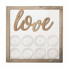 Brown And White Metal Love Wall Decor