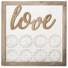 Brown And White Metal Love Wall Decor