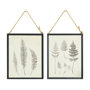 Set Of Two White And Black Manufactured Wood Words And Text Wall Decor