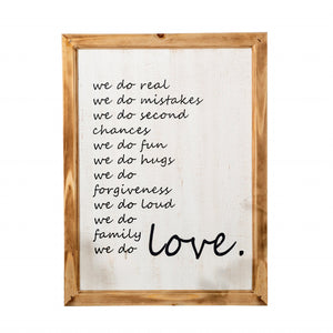 Black and White We Do Love Wall Decor