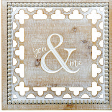 Brown And White Manufactured Wood You And Me Wall Decor