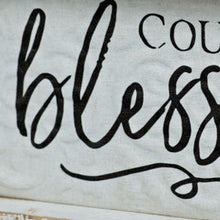 Black And White Manufactured Wood Count Your Blessings Wall Decor