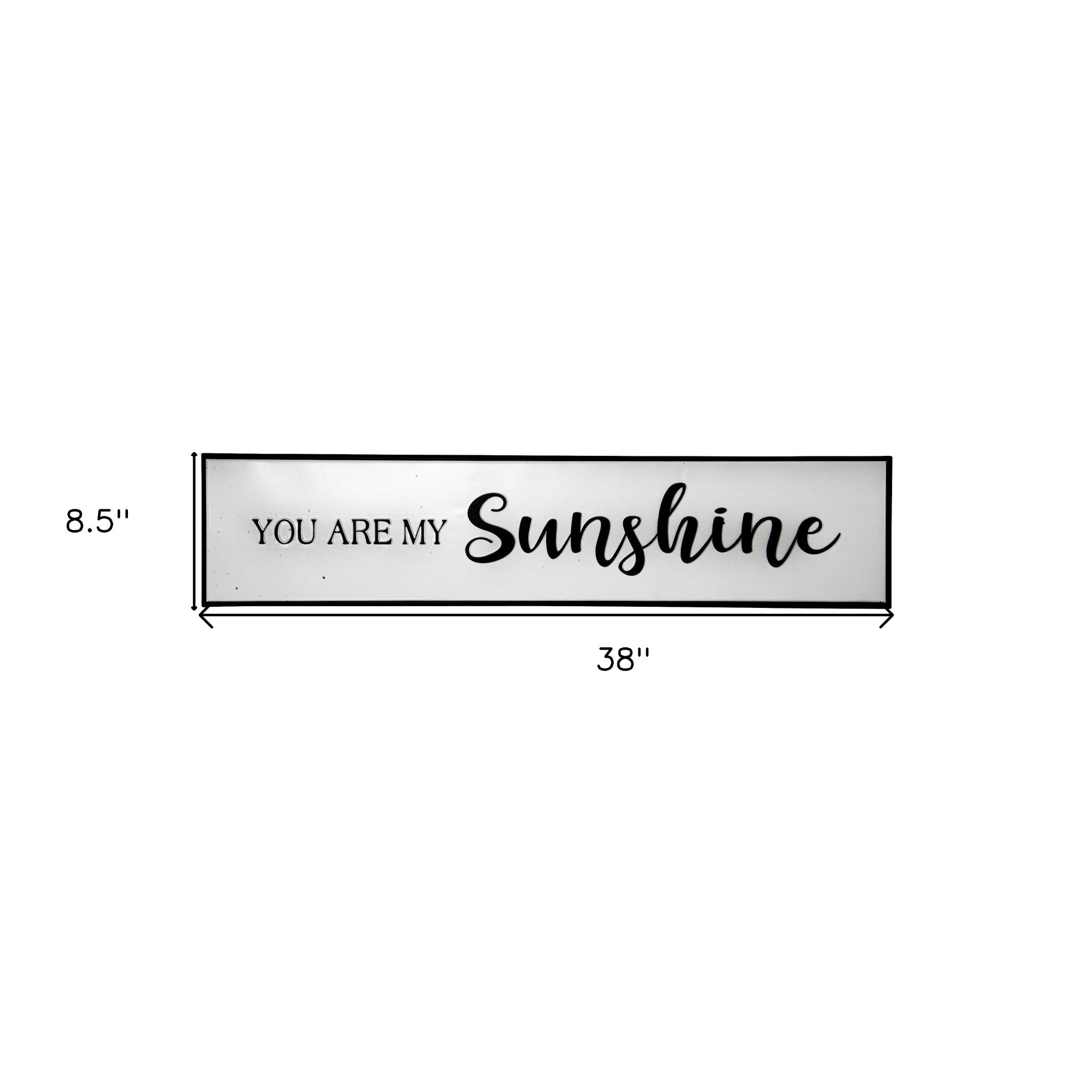 Black And White Metal You Are My Sunshine Wall Decor