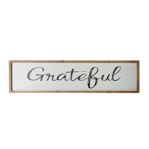 Black And White Grateful Wall Decor