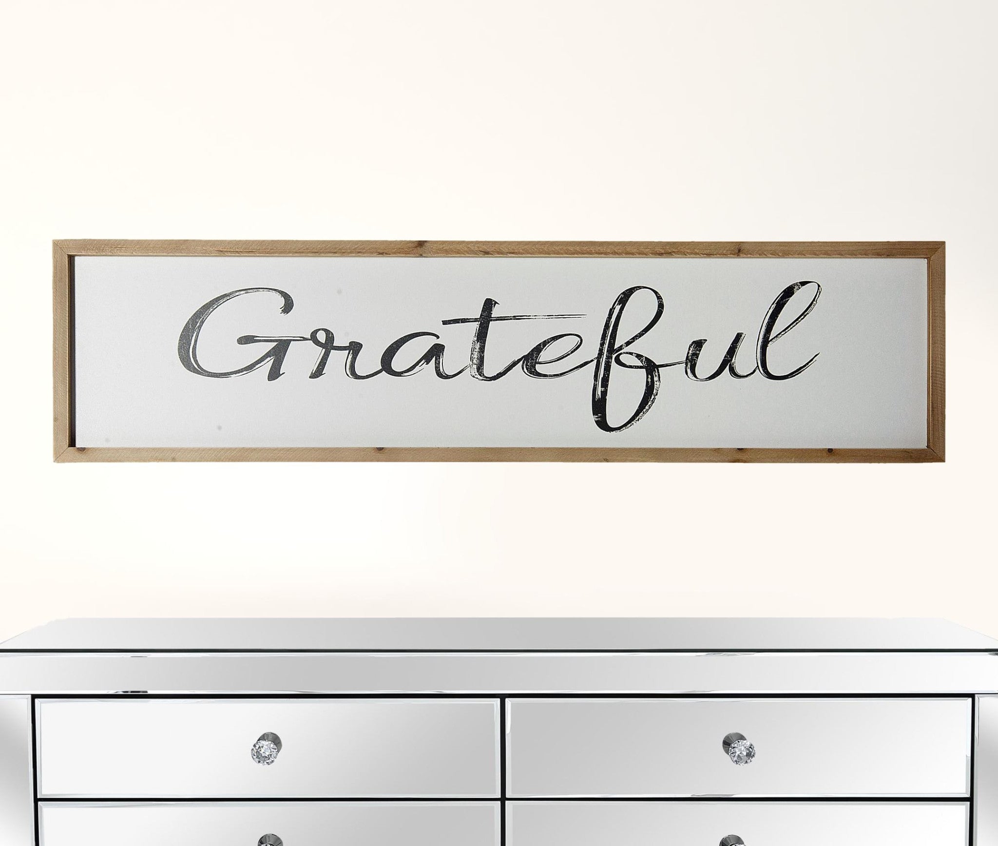 Black And White Grateful Wall Decor