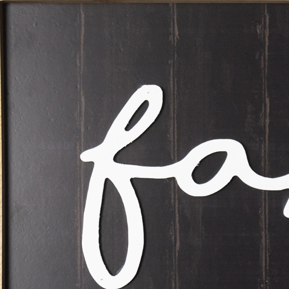 Black And White Plank Family Framed Wall Decor