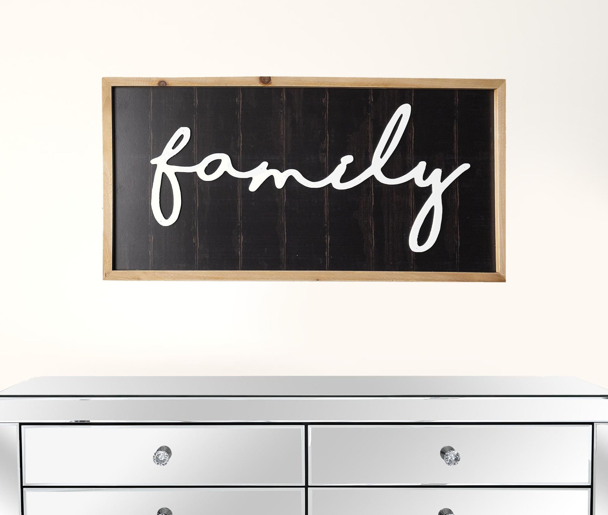 Black And White Plank Family Framed Wall Decor