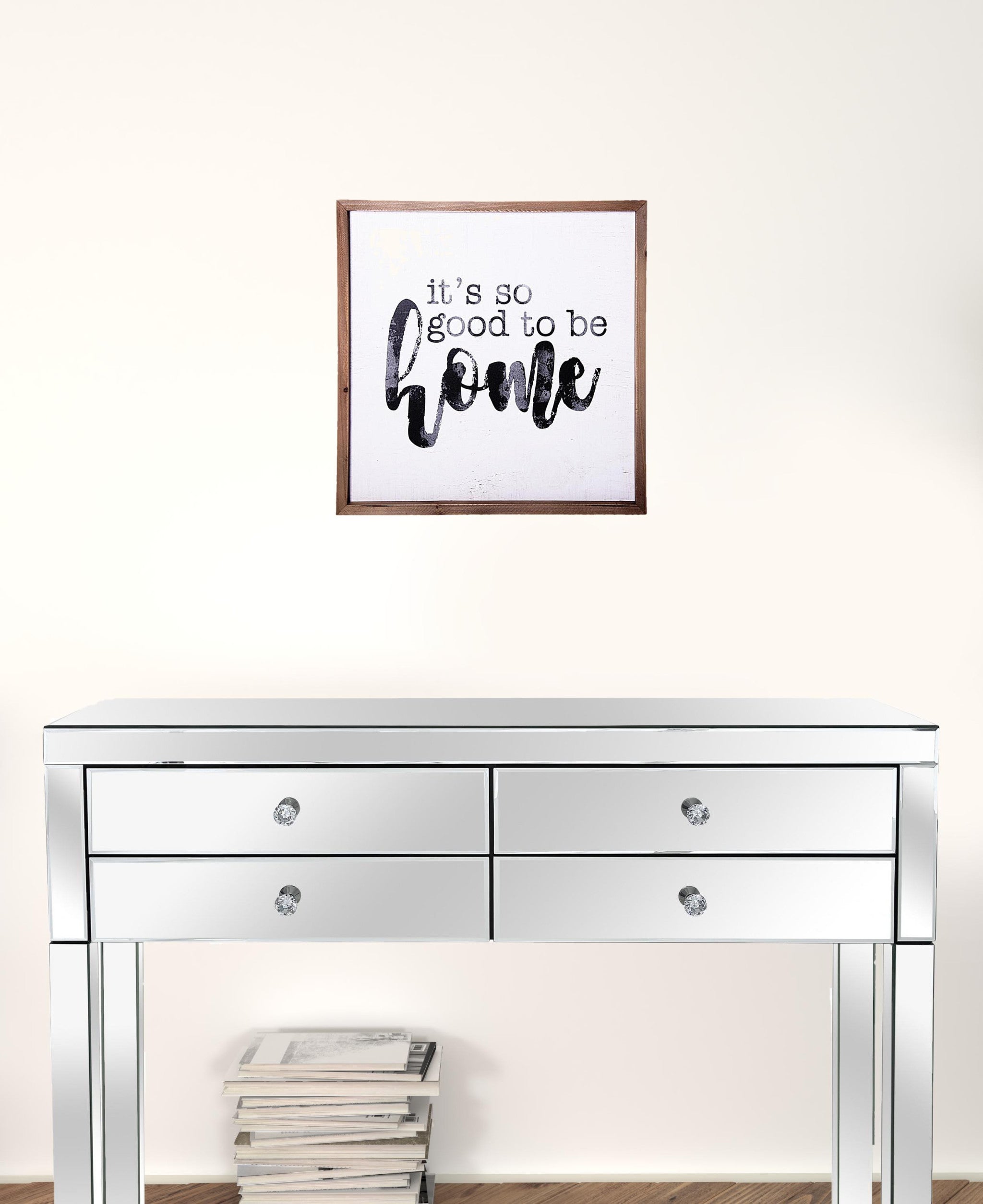 Black And White It's So Good To Be Home Framed Wall Decor